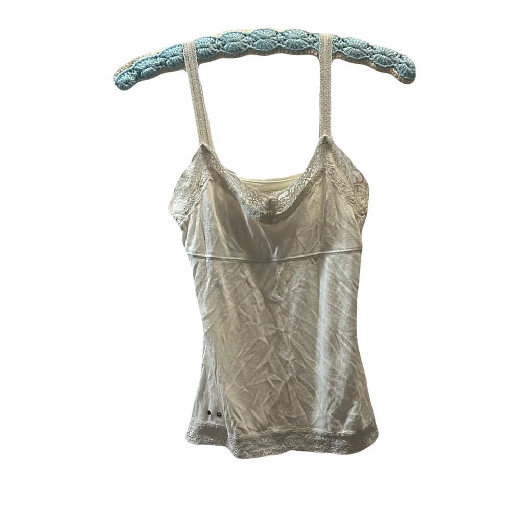 Converse Cream Fitted Sleeveless Camisole